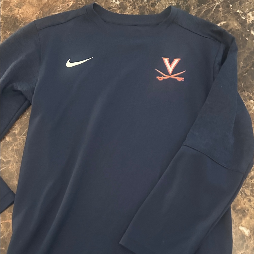 Nike Navy Long Sleeve Kids Tee